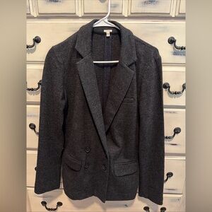 J Crew Gray Wool Double Breasted Blazer Jacket Coat Benny 6